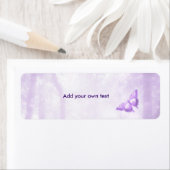 Étiquette Autocollant Label Purple Butterfly (En situation)