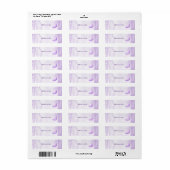 Étiquette Autocollant Label Purple Butterfly (Feuille entière)