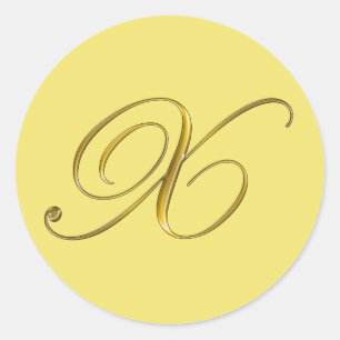 Étiquette Autocollante de Cachet d'Enveloppe Monog