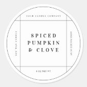 Étiquette autocollante de produit de bougie ronde (Devant)