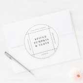 Étiquette autocollante de produit de bougie ronde (Enveloppe)