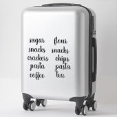 Étiquette Autocollante de Script pour Organisation (Sur valise)