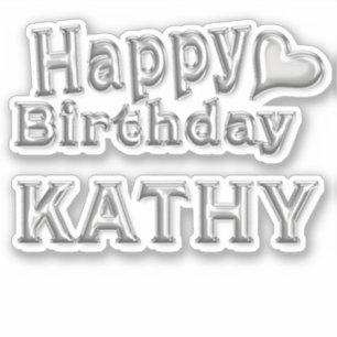 Étiquette autocollante Kathy Happy Birthday