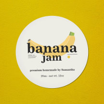 Étiquette Autocollante Moderne de Confiture de Ban