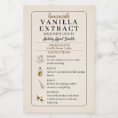 Étiquette autocollante pour flacon d'extrait de va (Étiquettes simples)