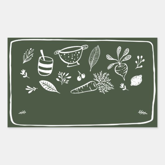 Étiquette Autocollante Vide Pot / Épice VIII (Devant)