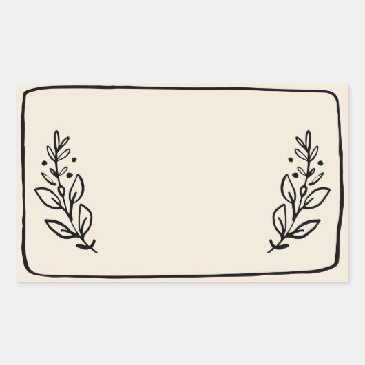 Étiquette Autocollante Vide pour Pot / Épice VII (Devant)