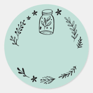 Étiquette autocollante vierge pour pot / épice