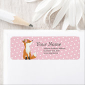 Étiquette autocollants d'adresse de retour pour renard migno (En situation)