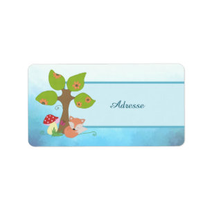 Étiquette Autocollants d'adresse pour renard