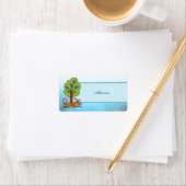 Étiquette Autocollants d'adresse pour renard (En situation)