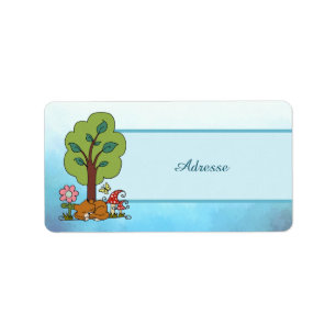 Étiquette Autocollants d'adresse pour renard