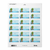 Étiquette Autocollants d'adresse pour renard (Feuille entière)