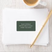 Étiquette Autocollants de mariage à feuillage de Noël (En situation)