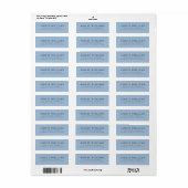 Étiquette Autocollants de retour minimalistes élégants bleu (Feuille entière)