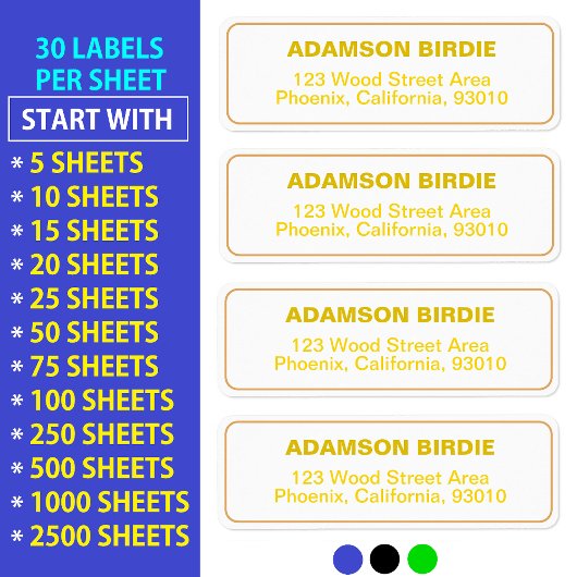 Étiquette Autocollants élégants pour courrier (Étiquettes do