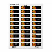 Étiquette Autocollants Fleurs de lys orange Kindness Matters (Feuille entière)