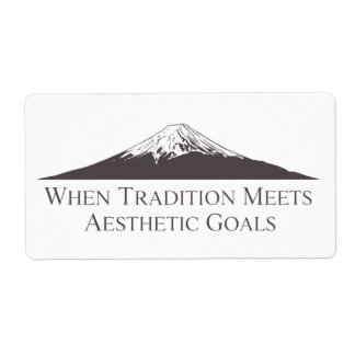 Étiquette Autocollants minimalistes du mont Fuji – Gris Char