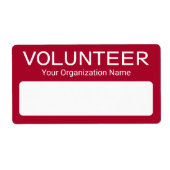 Étiquette Autocollants pour badge en papier de volontaire Ro (Devant)