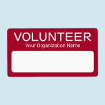 Étiquette Autocollants pour badges en papier pour bénévoles<br><div class="desc">Personnalisez nos autocollants de badges pour bénévoles avec le nom de votre organisation, le nom de l'événement ou d'autres textes personnalisés. Ce sont des badges à écrire soi-même, adhésifs, parfaits pour créer des badges temporaires à la demande. Vous pouvez écrire à la main ou imprimer le nom sur la zone...</div>