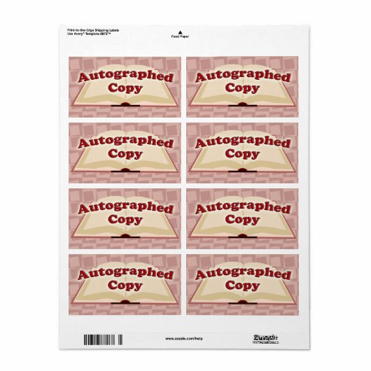 Étiquette Autographes (Feuille entière)