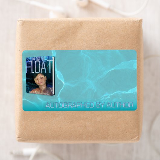 Étiquette Autographié par Author for Float (En situation)