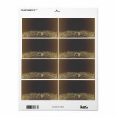 Étiquette Autographié par Author Gold sur Brown (Feuille entière)