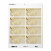 Étiquette Autographié par Author Gold World (Feuille entière)