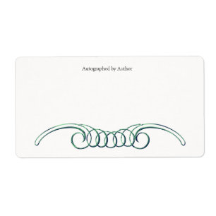 Étiquette Autographié par la plaque d'écriture de l'auteur