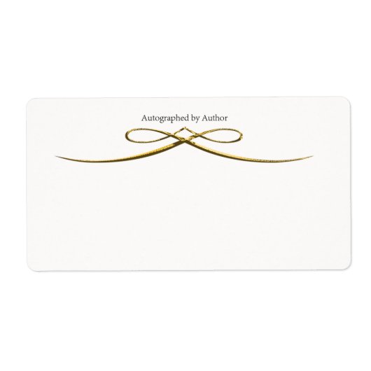 Étiquette Autographié par la plaque d'écriture de l'auteur (Devant)