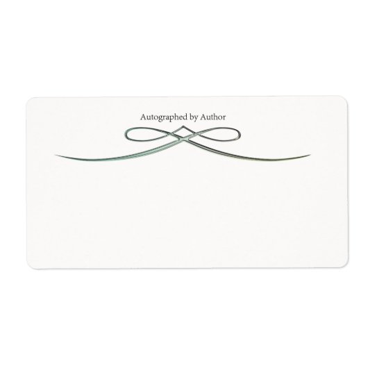 Étiquette Autographié par la plaque d'écriture de l'auteur (Devant)