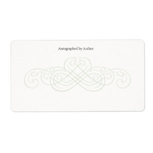 Étiquette Autographié par la plaque d'écriture de l'auteur