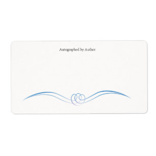 Étiquette Autographié par la plaque d'écriture de l'auteur
