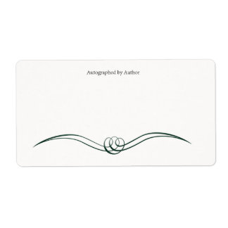 Étiquette Autographié par la plaque d'écriture de l'auteur