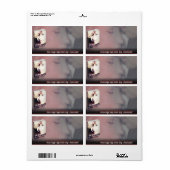 Étiquette Autographié par l'auteur pour Alex (Feuille entière)