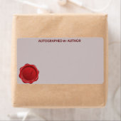 Étiquette Autographié par l'auteur Wax Seal A (En situation)