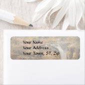 Étiquette Automne - Cabine par une cascade (En situation)