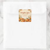 Étiquette Automne Citrouille Épices modifiable (Sac)