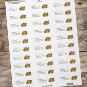 Étiquette Automne Cornucopia Elégante Aquarelle Pays