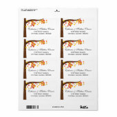 Étiquette Automne Feuilles en chute (Feuille entière)