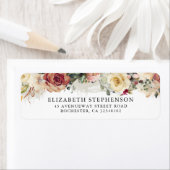 Étiquette Automne Fleur rustique Élégant Mariage Aquarelle (En situation)