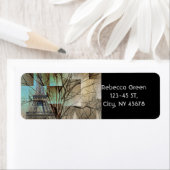 Étiquette automne paysage branches d'arbres paris tour eiffe (En situation)