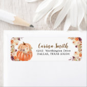 Étiquette Automne Rustique Boho Citrouille Onedering Étiquet (En situation)