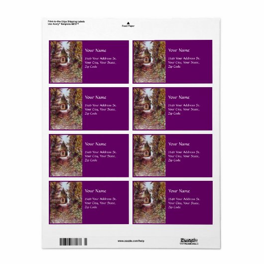 ÉTIQUETTE AUTOMNE SILENCIEUSE À FLORENCE (Feuille entière)