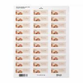 Étiquette Automne Un Petit Baby shower Citrouille Adresse de (Feuille entière)