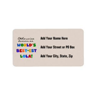 Étiquette Autrement connu comme les meilleurs cadeaux Lola