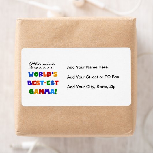 Étiquette Autrement connu en tant que cadeaux du gamma (En situation)
