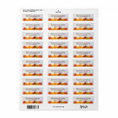 Étiquette Autumn Leaves Company Thanksgiving Adresse de reto (Feuille entière)