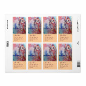 Étiquette AVALON, bleu rose rouge (Feuille entière)