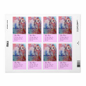 Étiquette AVALON, bleu rose rouge (Feuille entière)